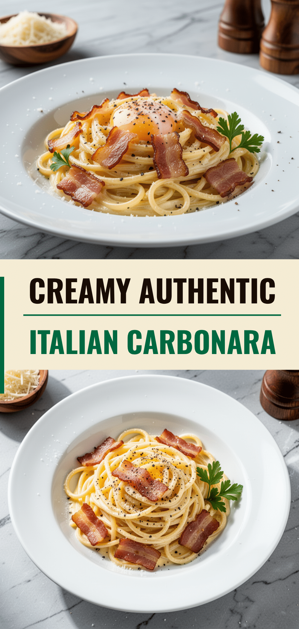 Authentic Italian Carbonara: Easy Weeknight Dinner 5 authentic Italian carbonara with crispy pancetta recipe