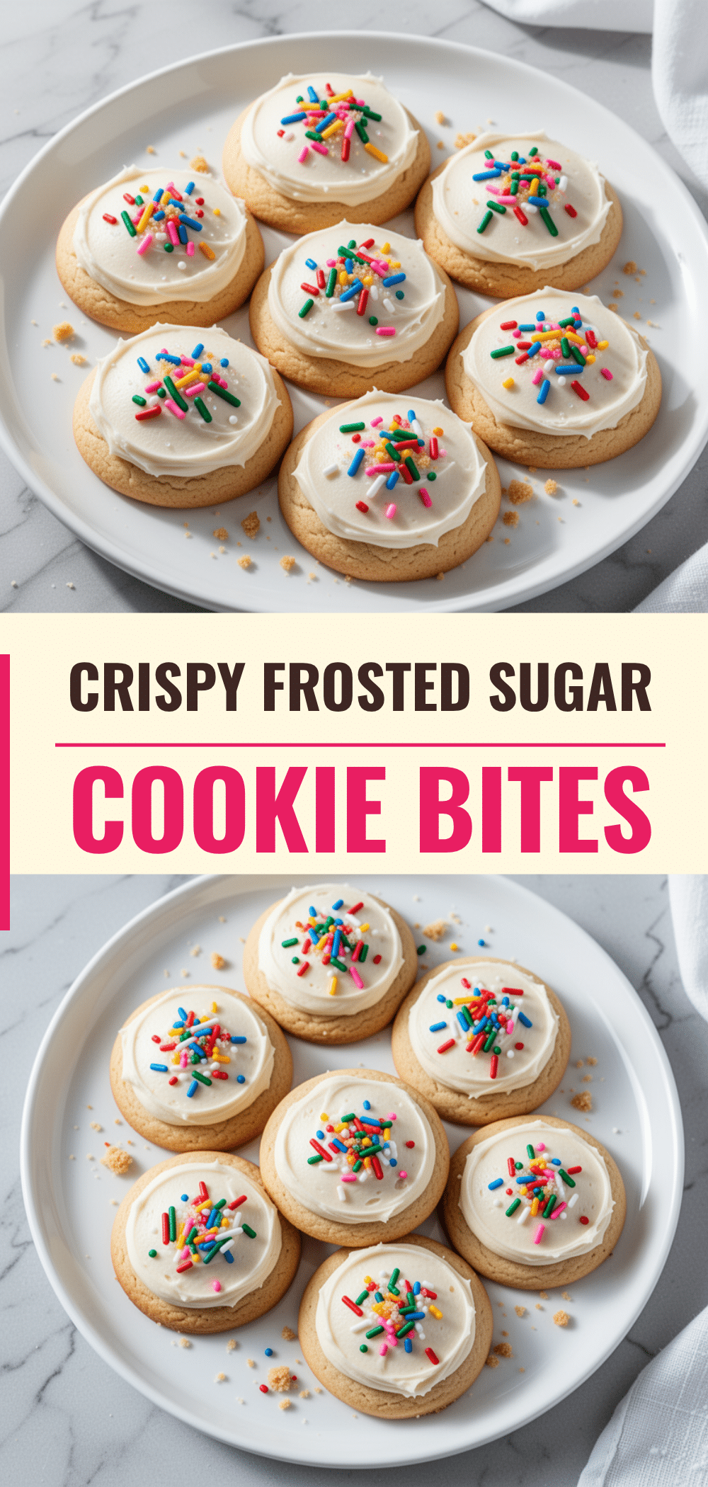 Back-to-School Frosted Sugar Cookie Bites: 5 Min Treat 5 Back-to-School Frosted Sugar Cookie Bites recipe