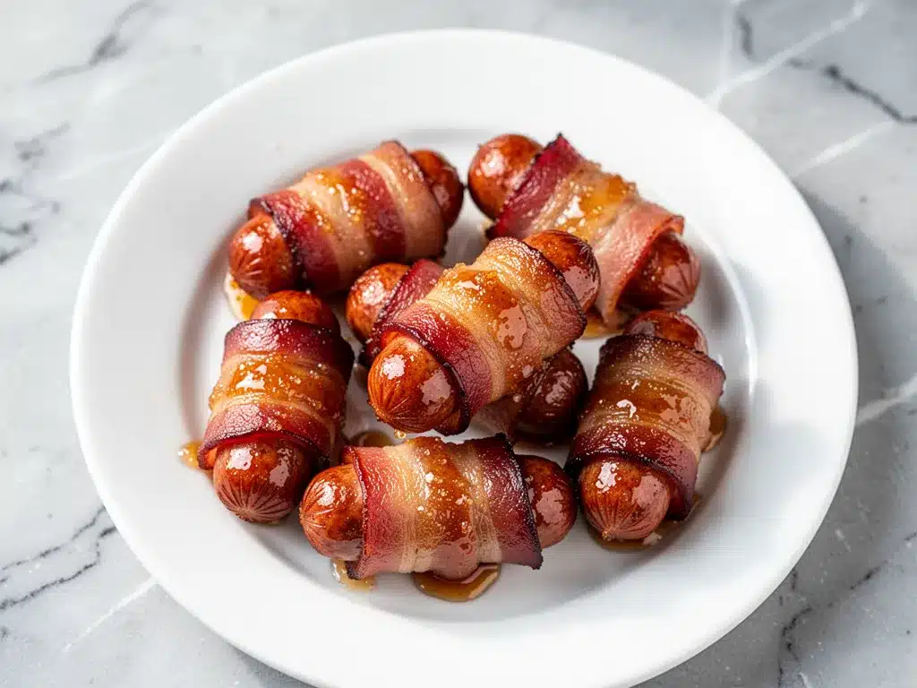 Bacon Wrapped Smokies: Easy Game Day Appetizer 4 bacon wrapped smokies preparation steps