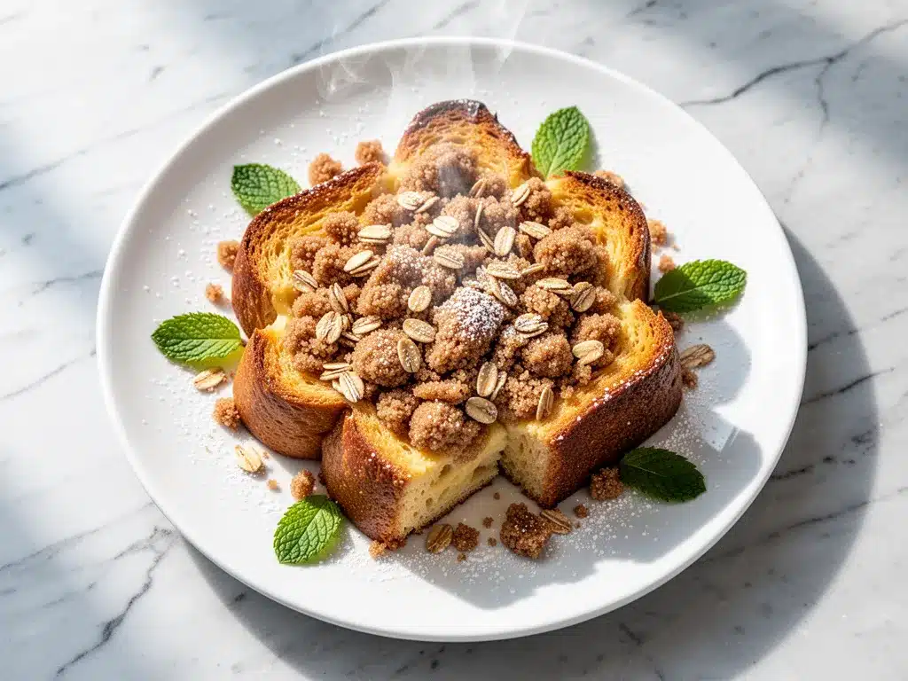 Baked French Toast Casserole with Cinnamon Streusel: Easy Holiday Recipe 4 baked french toast casserole preparation steps