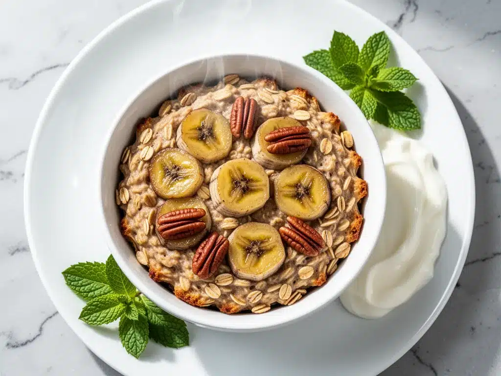 Banana Bread Baked Oatmeal: 5-Step Best Weekend Breakfast 4 banana bread baked oatmeal preparation steps