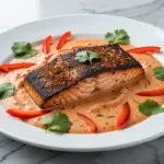 blackened salmon with creamy cajun sauce - featured image