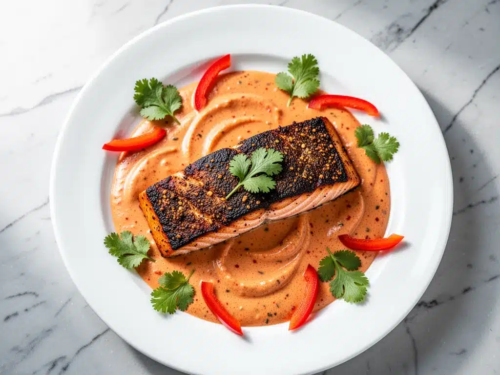 Blackened Salmon with Creamy Cajun Sauce: 20-Min Easy Dinner 4 blackened salmon with creamy cajun sauce preparation steps