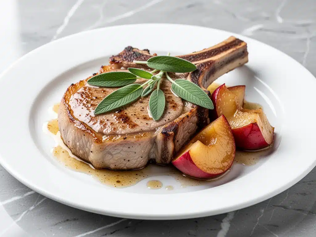 brown butter sage pork chops - featured image