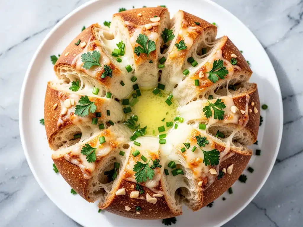 Cheesy Garlic Pull-Apart Bread: Easy 1-Hour Recipe 4 cheesy garlic pull-apart bread preparation steps