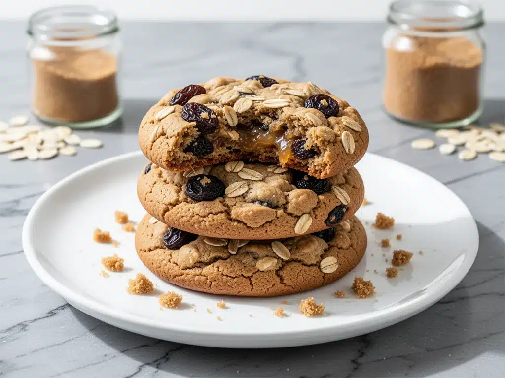 chewy oatmeal raisin cookies - featured image