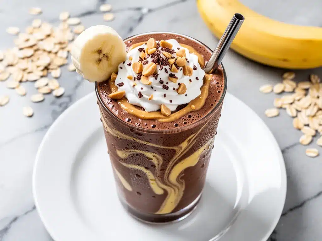 Chocolate Peanut Butter Banana Smoothie: 5-Minute Breakfast 4 chocolate peanut butter banana smoothie preparation steps