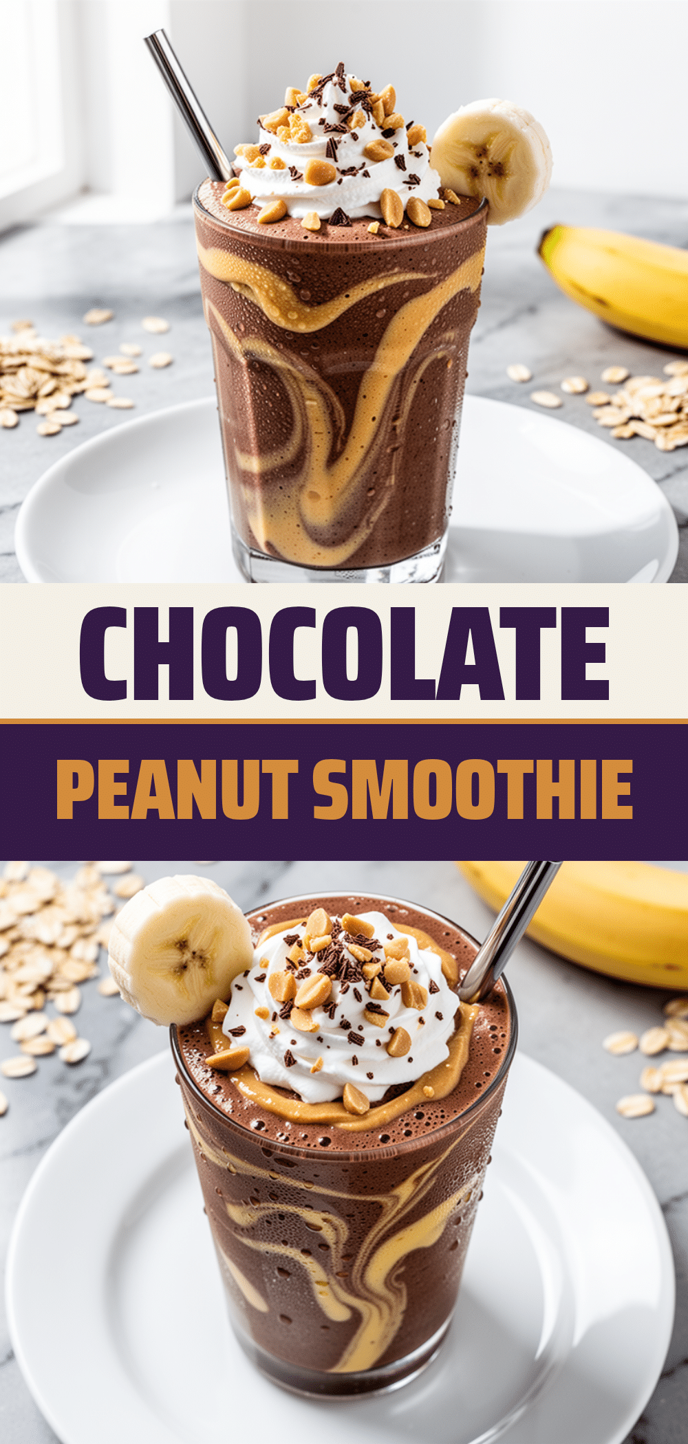 Chocolate Peanut Butter Banana Smoothie: 5-Minute Breakfast 5 chocolate peanut butter banana smoothie recipe