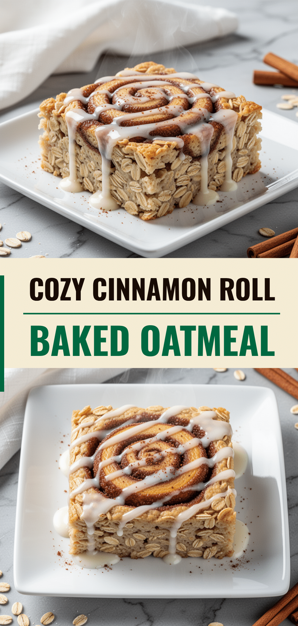 Cinnamon Roll Baked Oatmeal: Best Weekend Brunch Idea 5 cinnamon roll baked oatmeal recipe