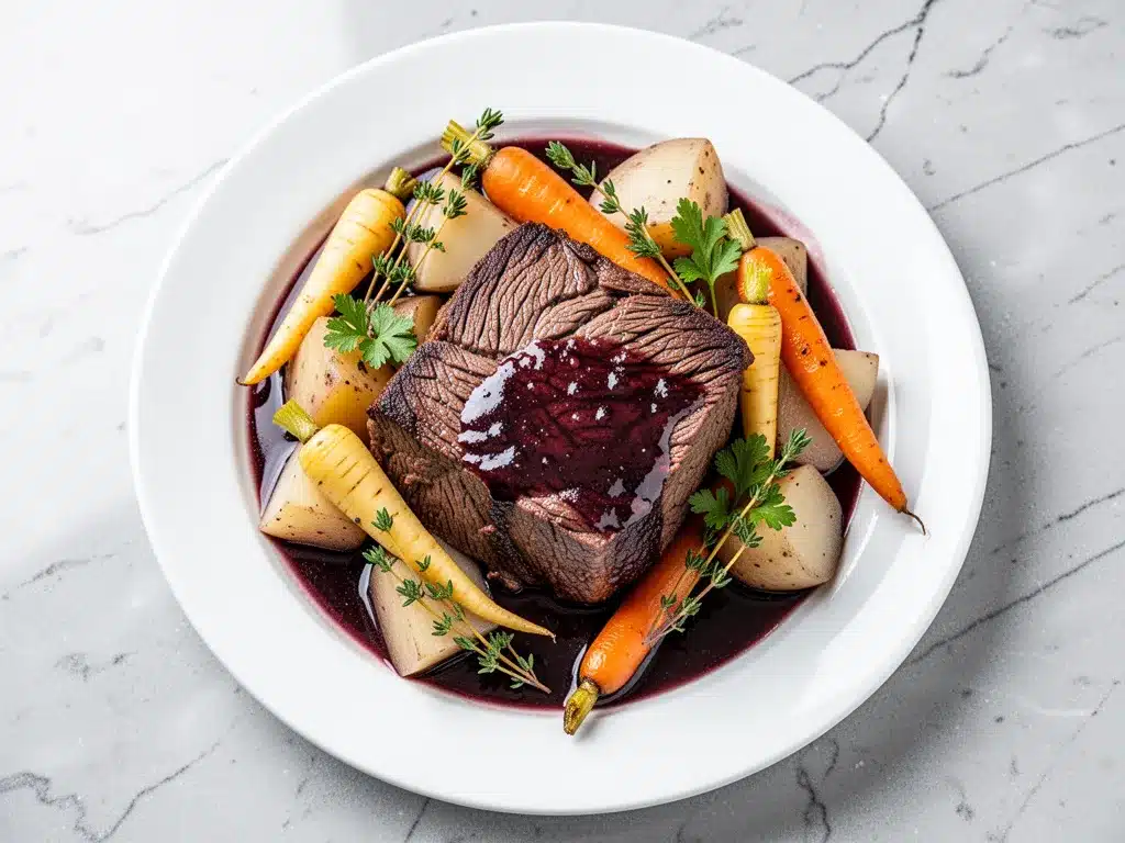 Classic Beef Pot Roast: 5-Ingredient Easy Red Wine Recipe 4 Classic Beef Pot Roast preparation steps