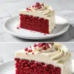 classic red velvet cake with cream cheese frosting - featured image