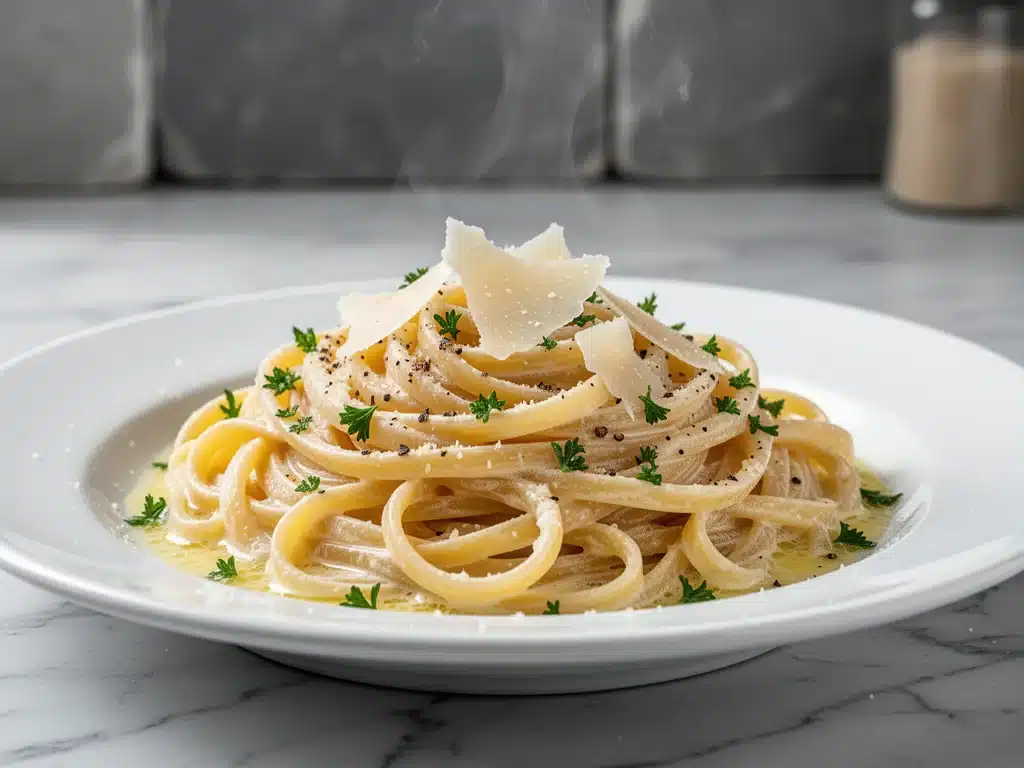 creamy garlic parmesan butter pasta - featured image