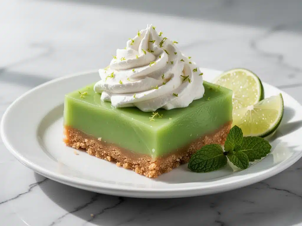 creamy key lime pie bars - featured image