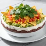 creamy seven layer taco dip - featured image