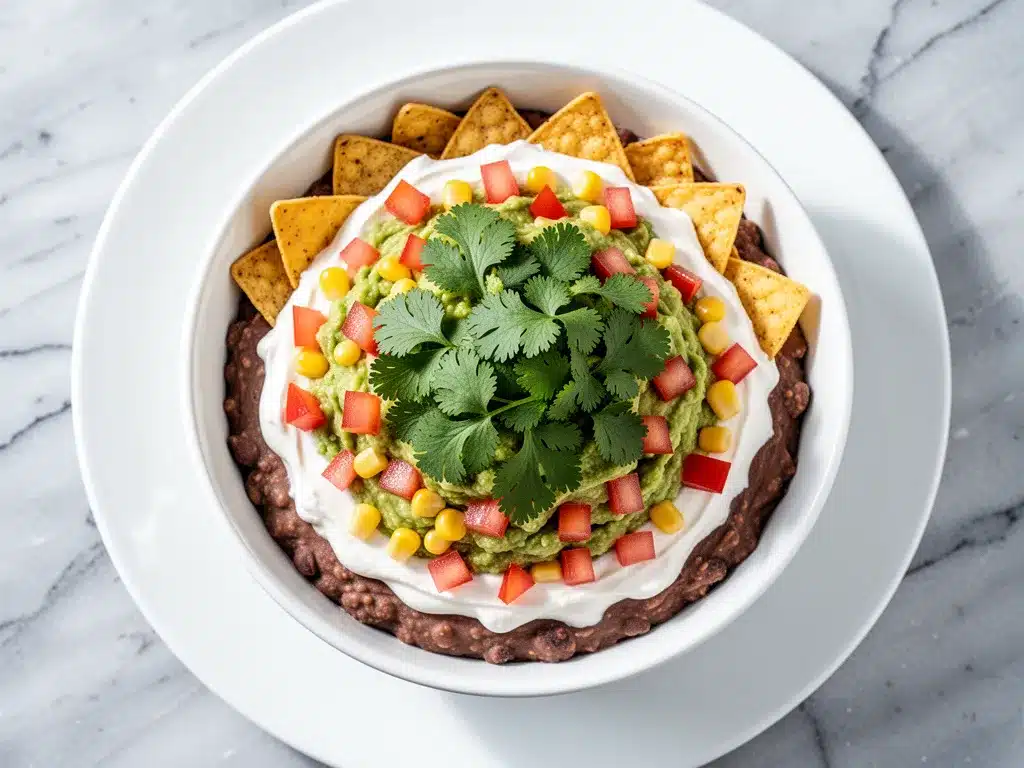Creamy Seven Layer Taco Dip: Easy 5-Ingredient Party Appetizer 4 creamy seven layer taco dip preparation steps