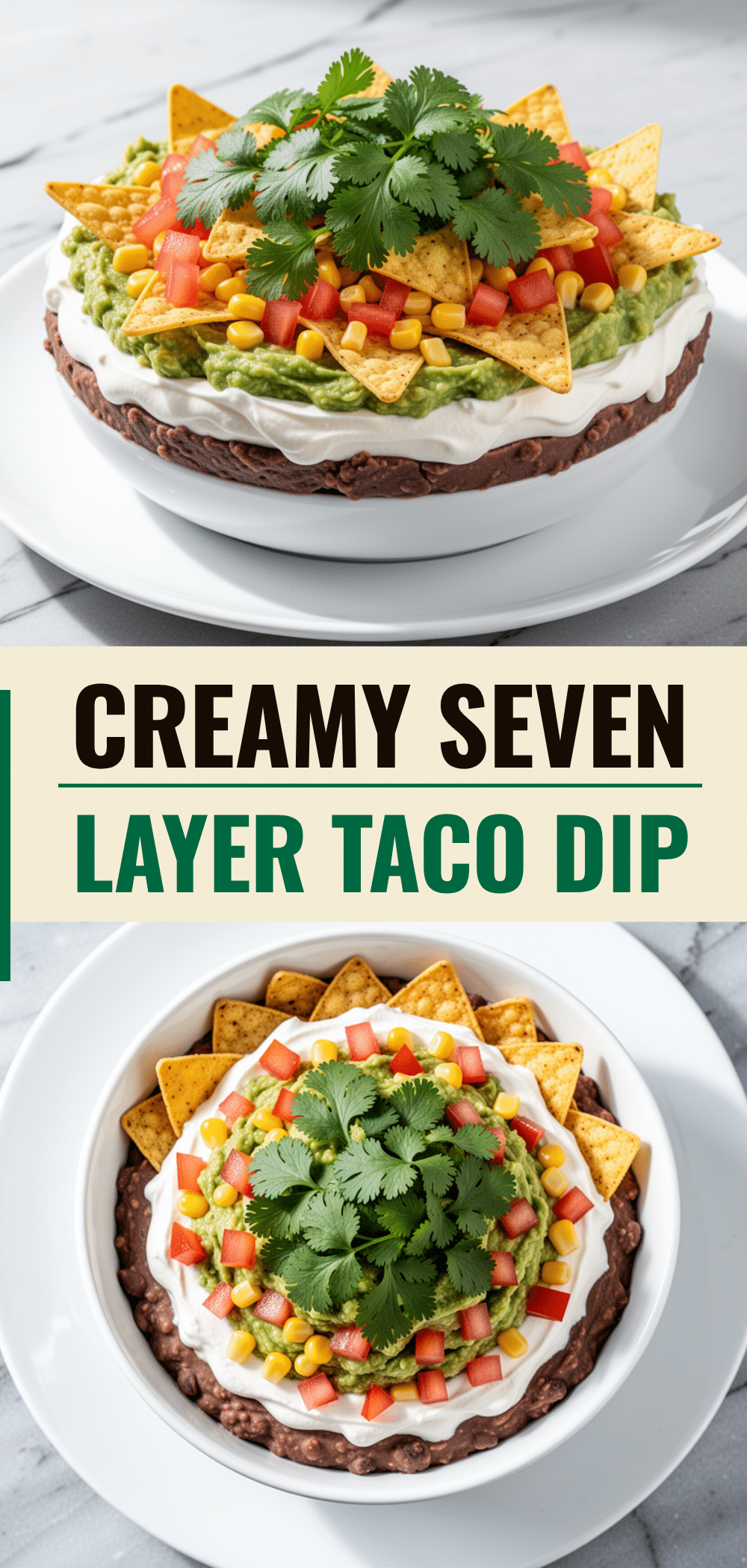 Creamy Seven Layer Taco Dip: Easy 5-Ingredient Party Appetizer 5 creamy seven layer taco dip recipe