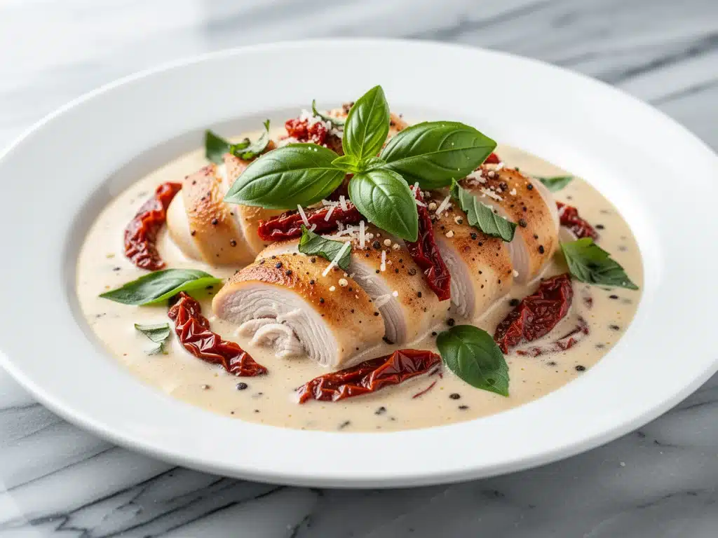 creamy sun-dried tomato chicken - featured image
