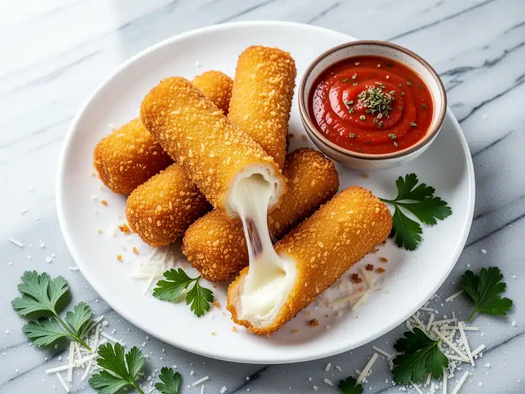 Crispy Air Fryer Mozzarella Sticks: Best Easy Homemade Recipe 4 Crispy Air Fryer Mozzarella Sticks preparation steps