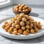 crispy baked parmesan garlic chickpeas - featured image
