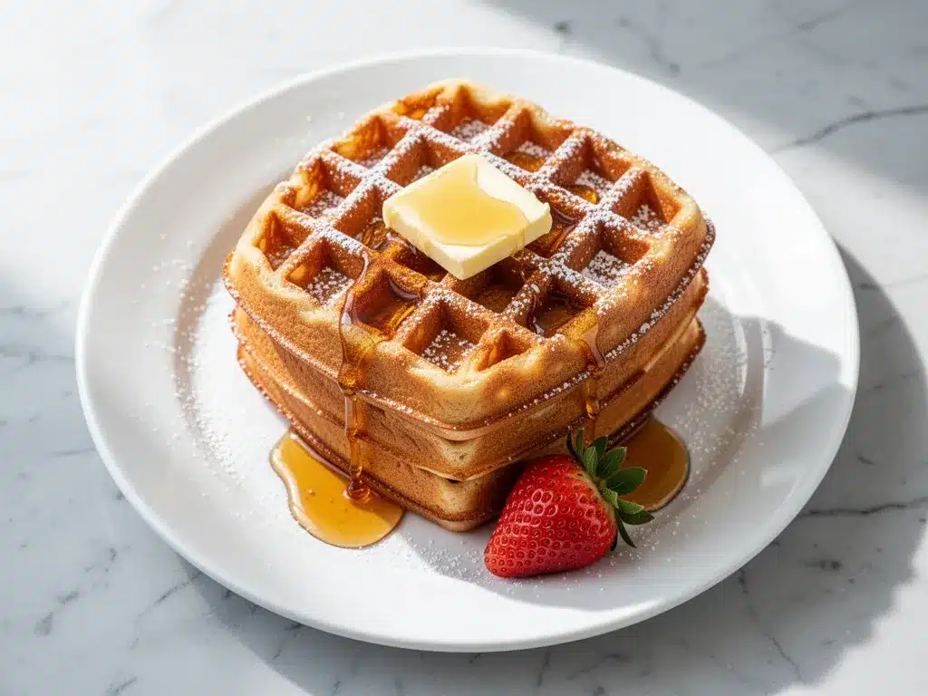 Crispy Belgian Waffles: 5-Step Easy Recipe 4 crispy Belgian waffles preparation steps
