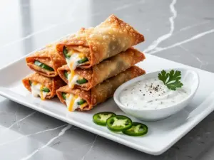 Home 2 Crispy Jalapeno Popper Egg Rolls - featured image