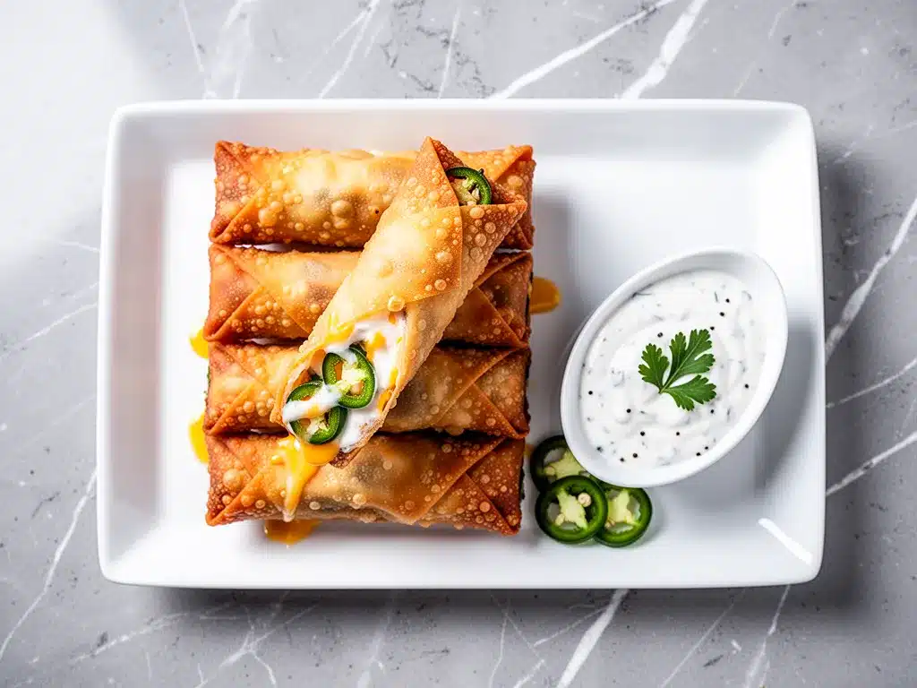 Crispy Jalapeno Popper Egg Rolls: 10-Minute Snack 4 Crispy Jalapeno Popper Egg Rolls preparation steps