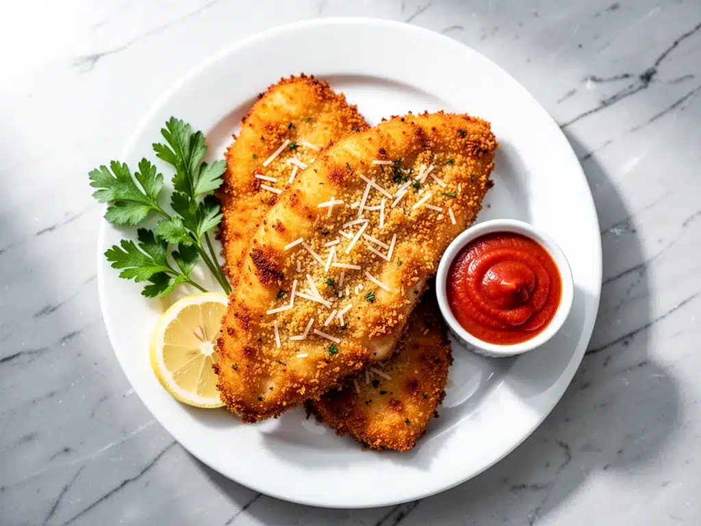 Crispy Parmesan Crusted Chicken Cutlets: Easy Weeknight Dinner 4 Crispy Parmesan Crusted Chicken Cutlets preparation steps