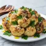 crispy parmesan roasted cauliflower - featured image