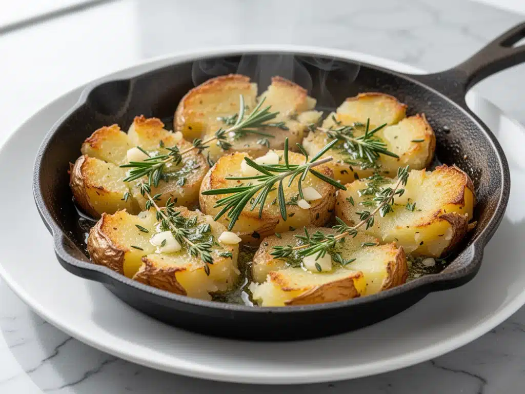 crispy smashed potatoes - featured image