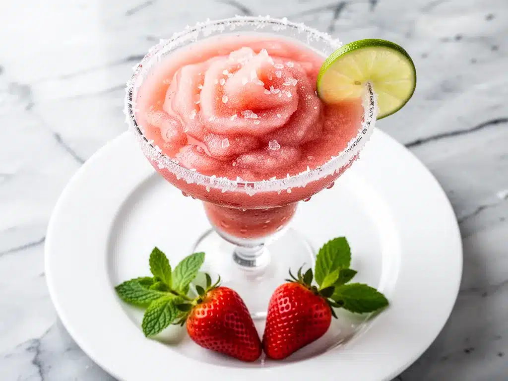 Frozen Strawberry Daiquiri Mocktail: 4-Ingredient Recipe 4 frozen strawberry daiquiri mocktail preparation steps