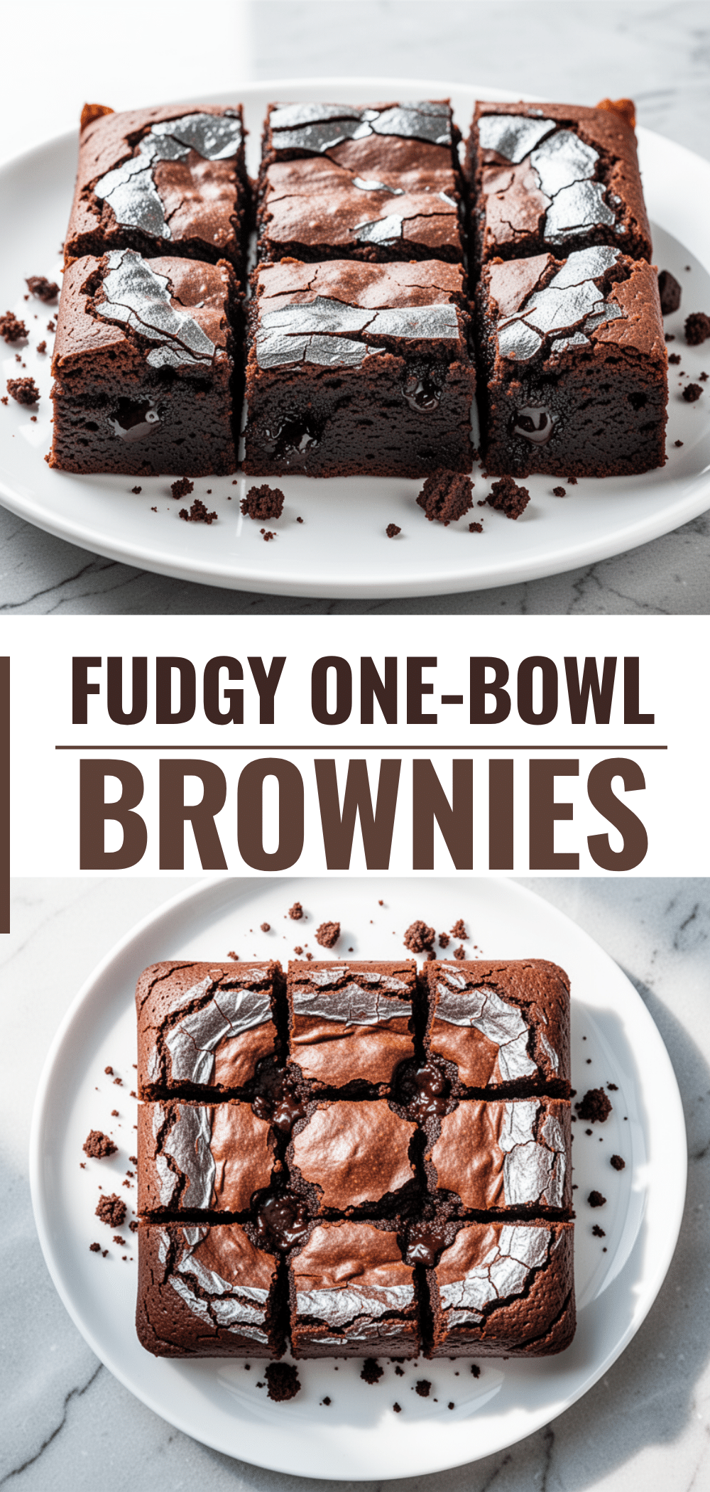 Fudgy One-Bowl Brownies: Easy Crackly Crinkle Tops 5 fudgy one-bowl brownies recipe