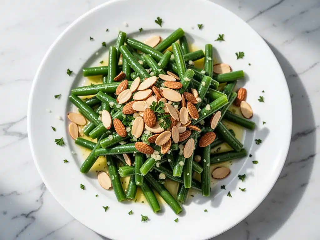 Garlic Butter Green Beans with Toasted Almonds 4 Garlic Butter Green Beans with Toasted Almonds preparation steps