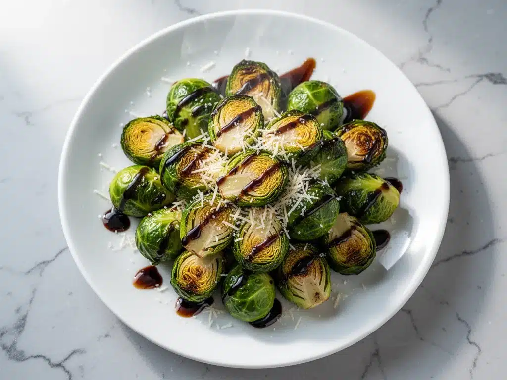 Garlic Parmesan Roasted Brussels Sprouts: 5-Step Easy Side 4 garlic parmesan roasted brussels sprouts preparation steps