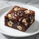 gooey cookie dough brownies with chocolate ganache - featured image