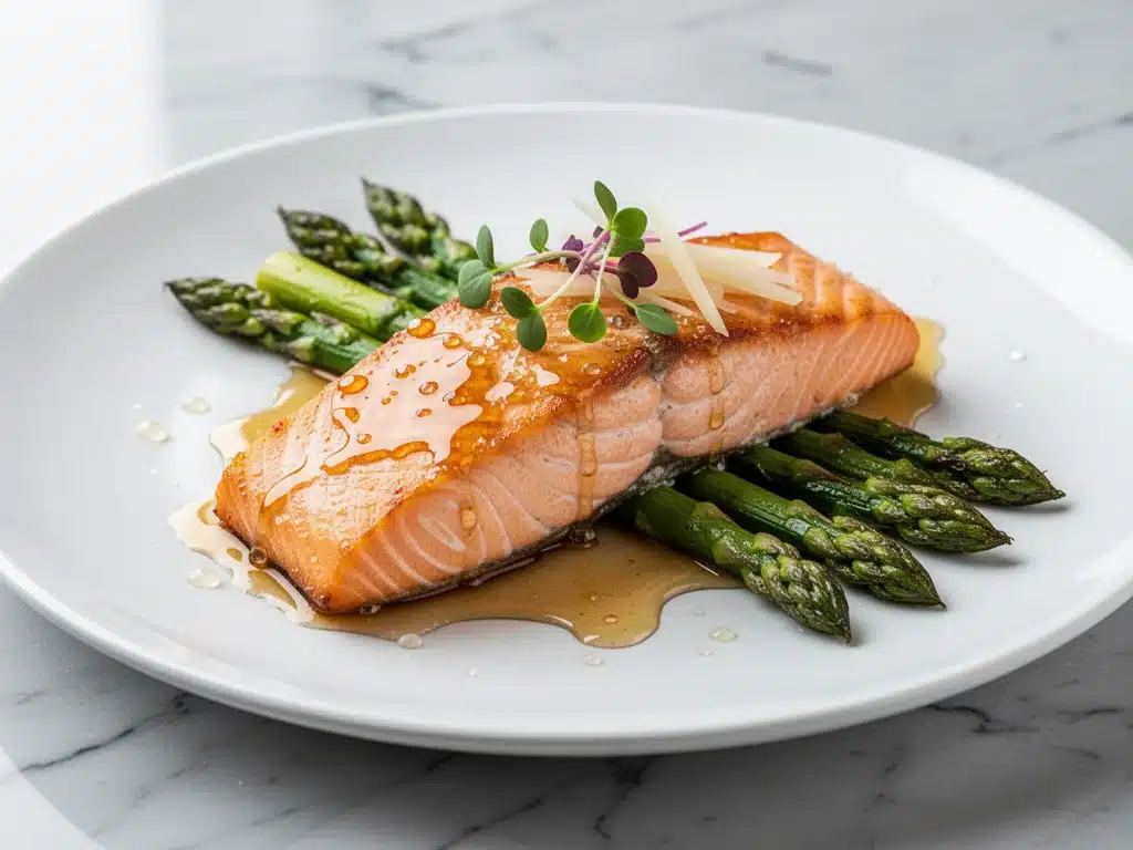 honey garlic glazed salmon - featured image
