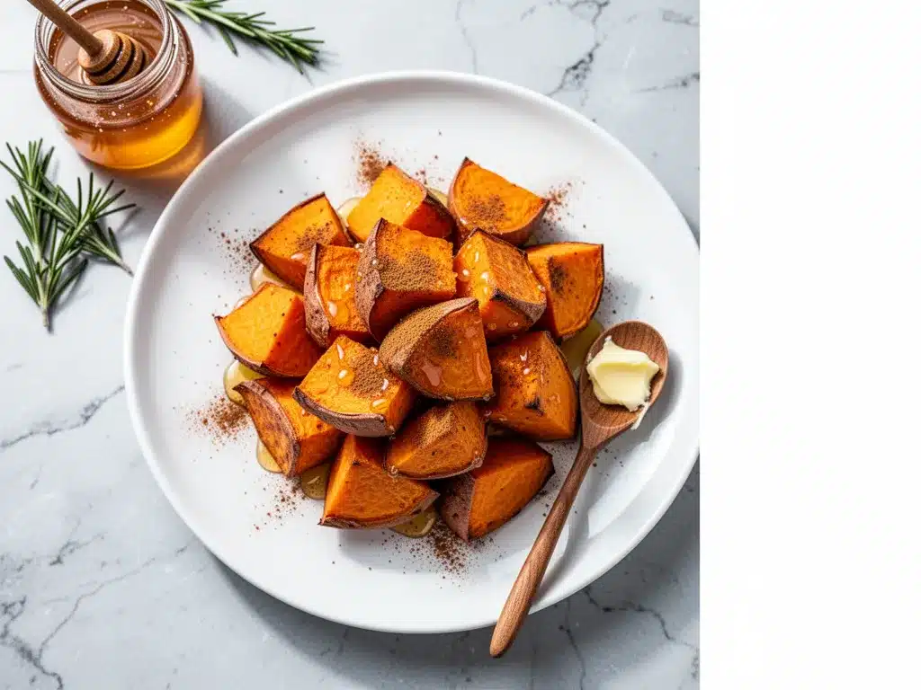 Honey Glazed Roasted Sweet Potatoes: 30-Min Weeknight Dinner 4 honey glazed roasted sweet potatoes preparation steps