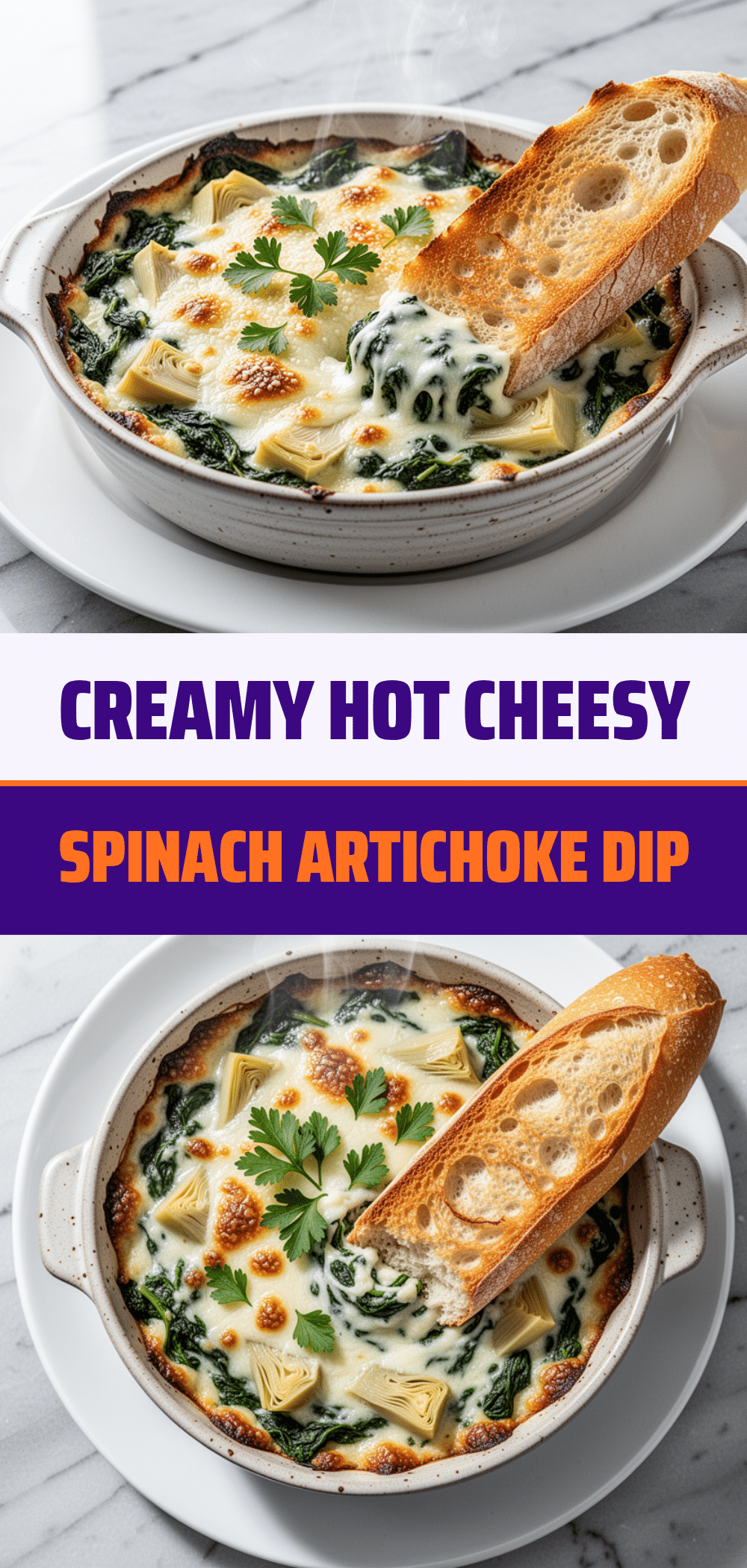 Hot Cheesy Spinach Artichoke Dip: Best 5-Ingredient Party Dip 5 hot cheesy spinach artichoke dip recipe