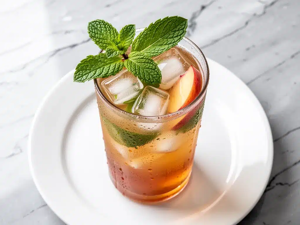 Iced Peach Green Tea Lemonade: 5-Step Refreshing Mocktail 4 Iced Peach Green Tea Lemonade preparation steps