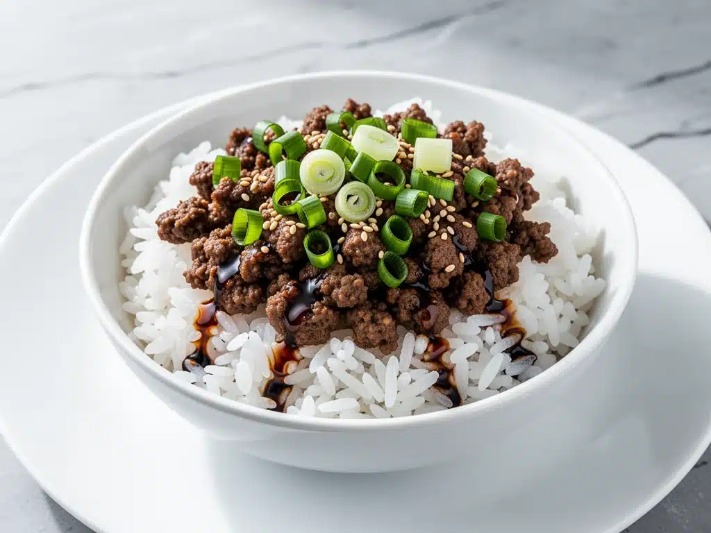 Korean Ground Beef Rice Bowl - featured image