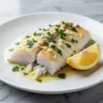 lemon butter garlic baked cod - featured image