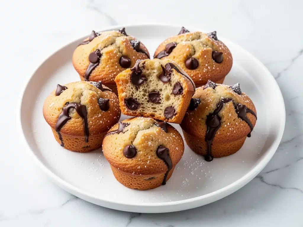 mini banana muffins - featured image