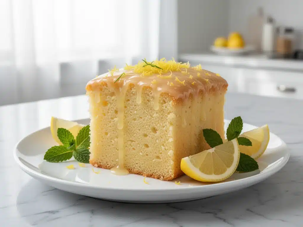 moist lemon pound cake - featured image