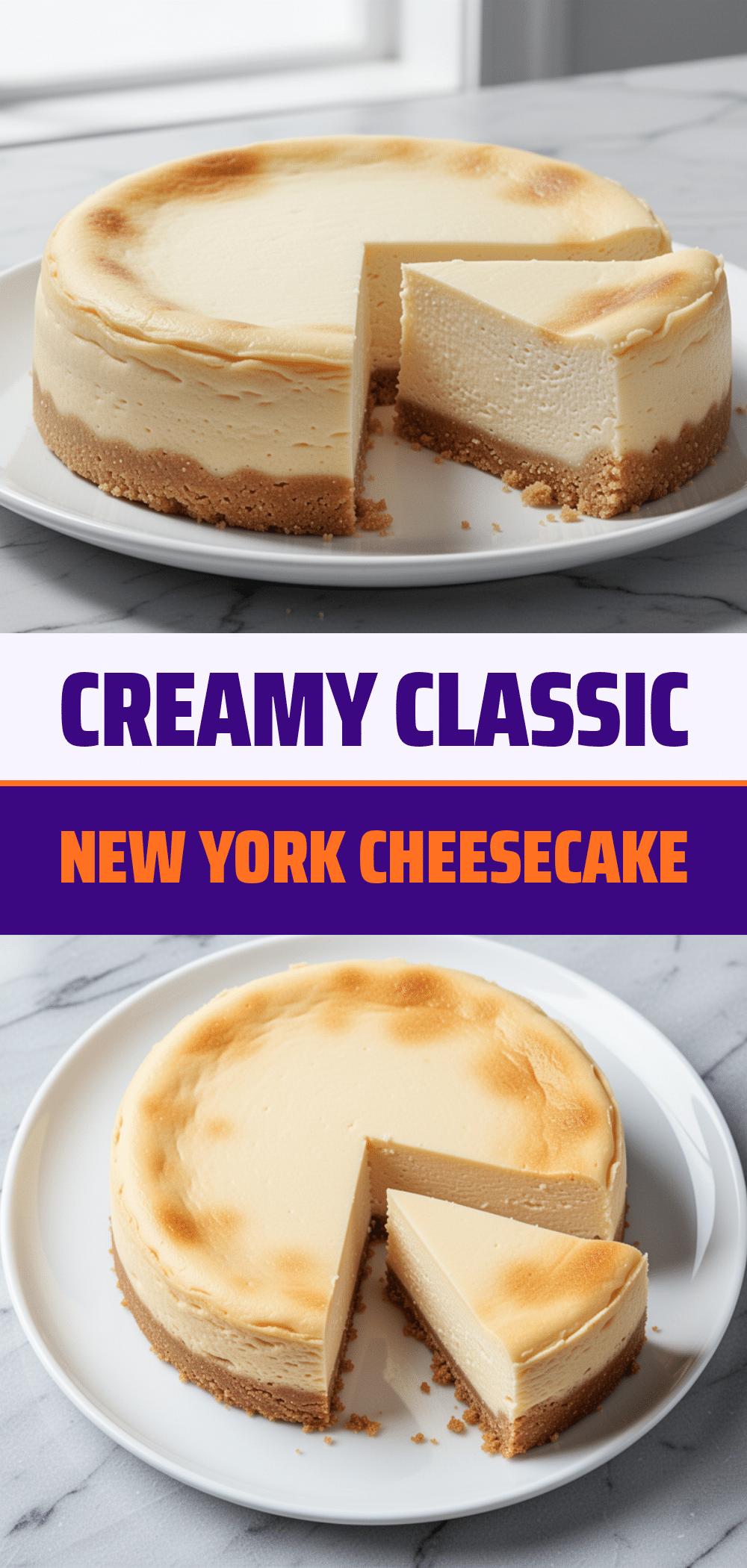 Classic New York Style Baked Cheesecake with Graham Crust 5 New York Style Baked Cheesecake recipe