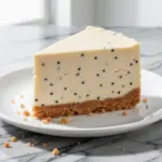 no-bake creamy vanilla bean cheesecake - featured image