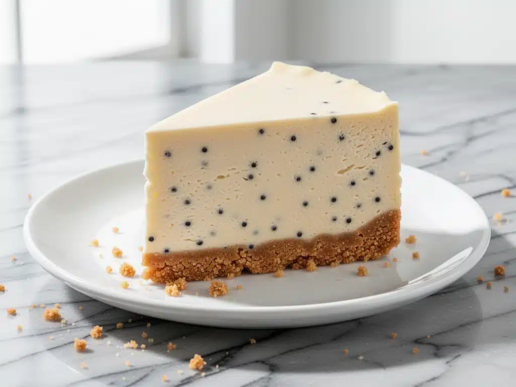 no-bake creamy vanilla bean cheesecake - featured image