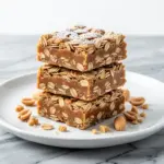 no-bake peanut butter oat bars - featured image
