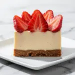 no-bake strawberry cheesecake - featured image