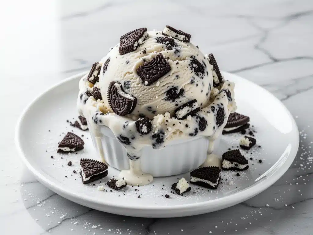 no-churn cookies and cream ice cream - featured image