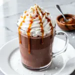 salted caramel hot chocolate - featured image