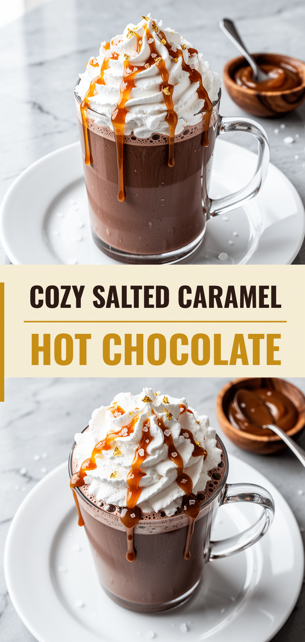 Salted Caramel Hot Chocolate with Whipped Cream: 5 Easy Steps 5 salted caramel hot chocolate recipe